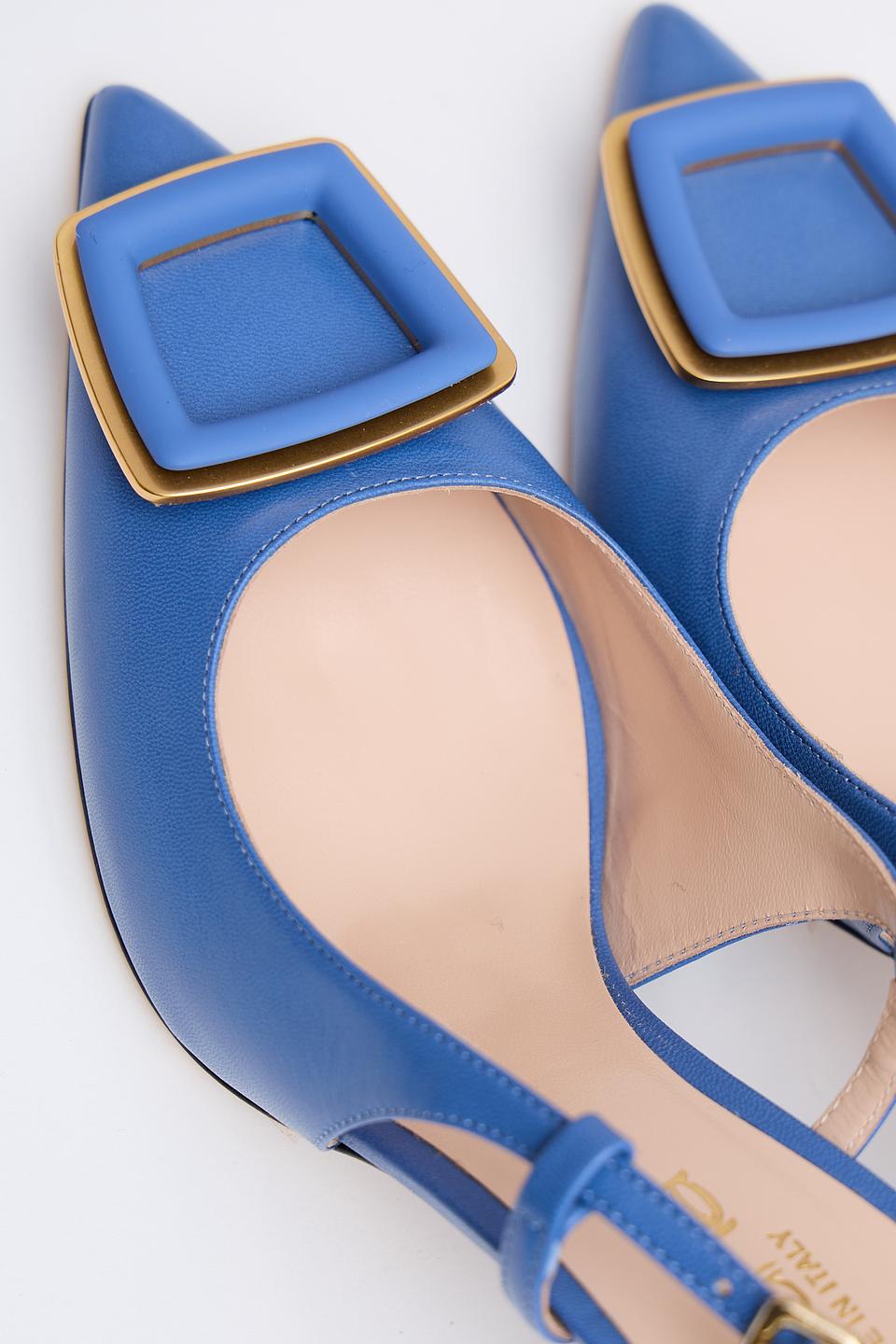 Туфли Evaluna с пряжкой синие