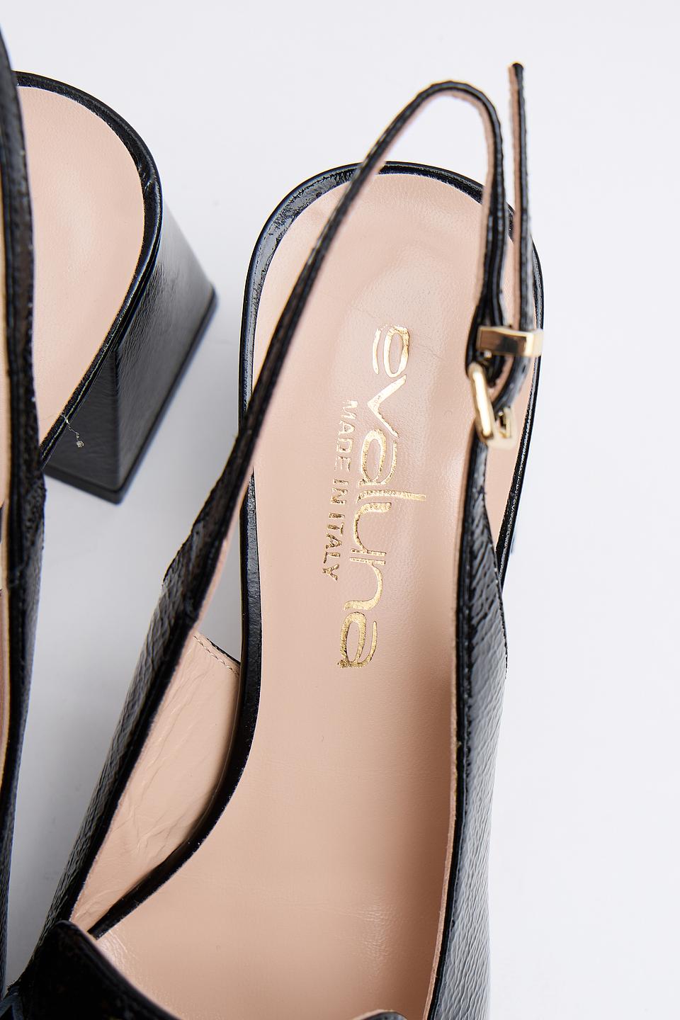 Лоферы Evaluna с цепочкой чёрные