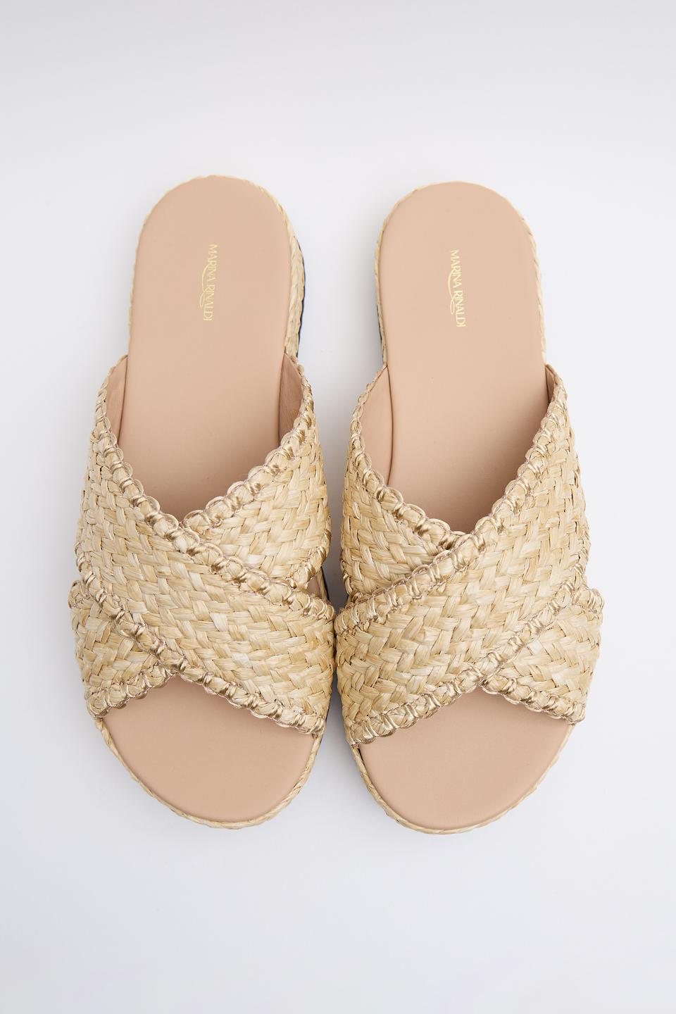 Шлепанцы Marina Rinaldi плетеная солома