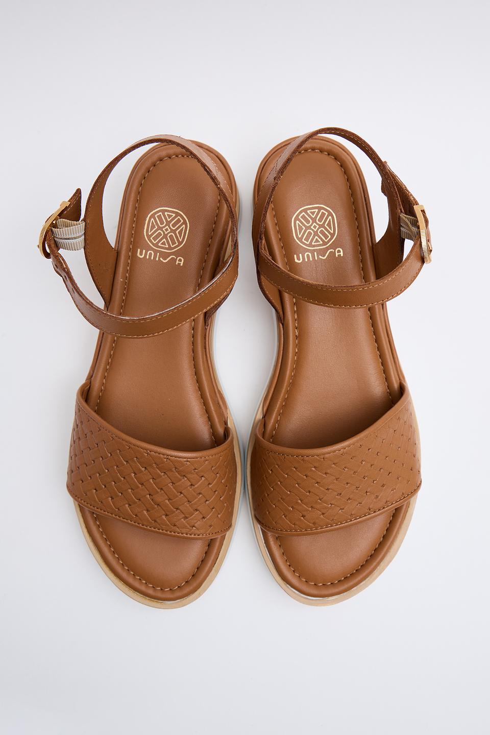 Сандалии Unisa плетеные коричневые