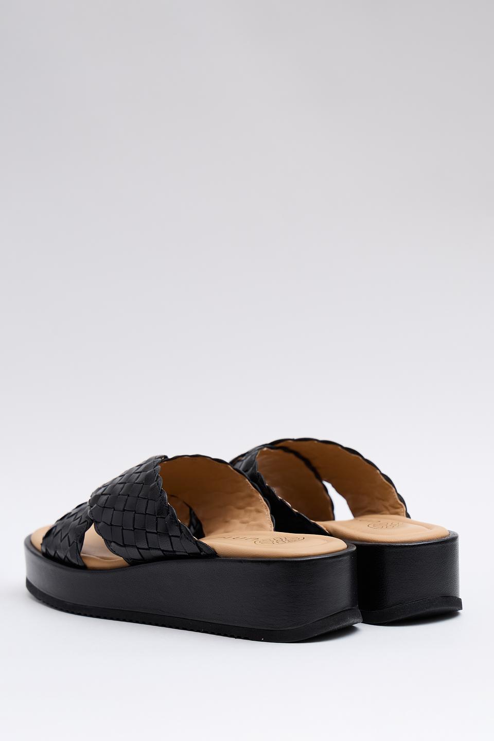 Слайдеры Unisa плетеные черные