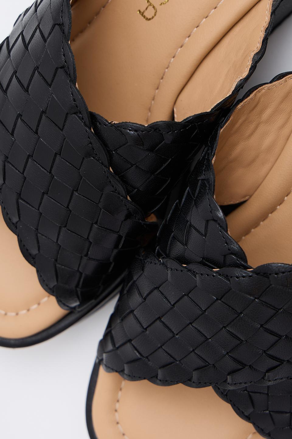 Слайдеры Unisa плетеные черные