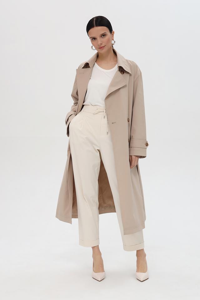 Брюки Pezzo прямого кроя бежевые