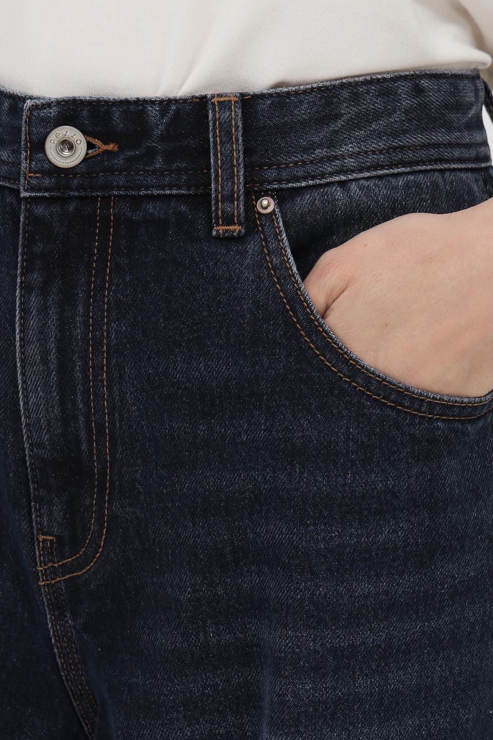 Джинсы Pezzo широкие тёмно-синие