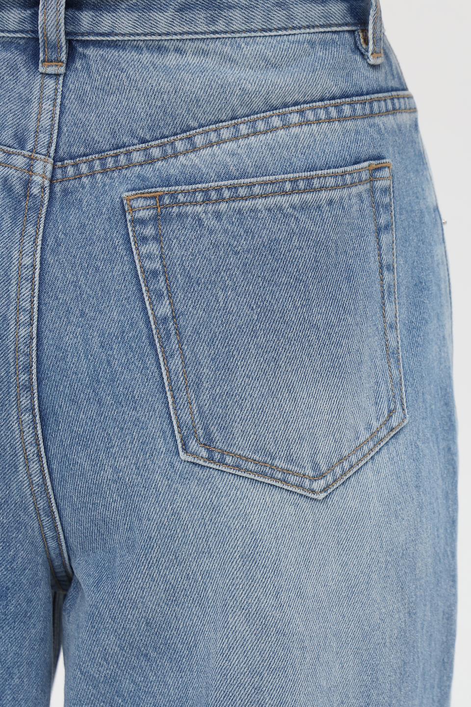 Джинсы Pezzo с вышивкой голубые