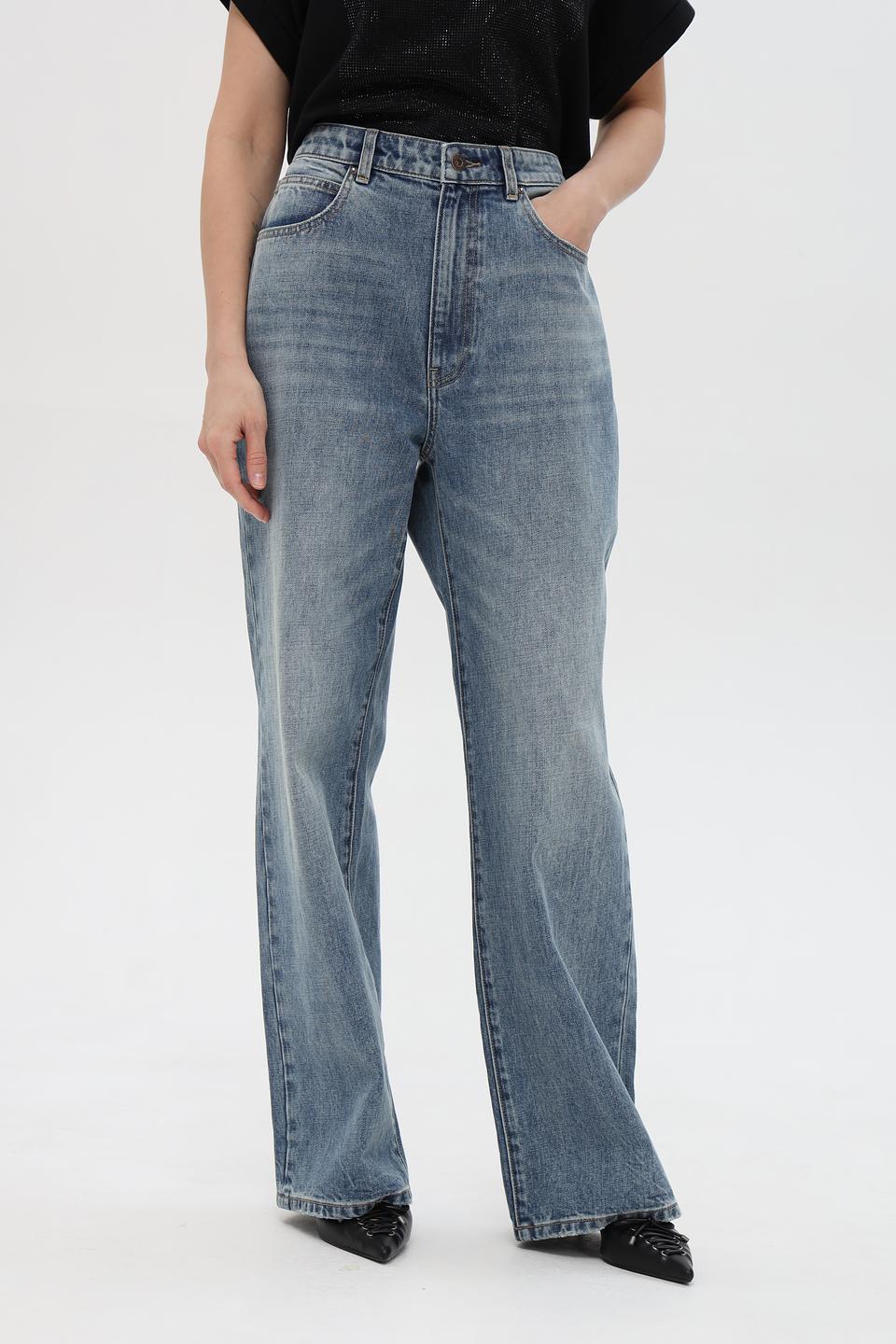 Джинсы Pezzo широкого кроя голубые