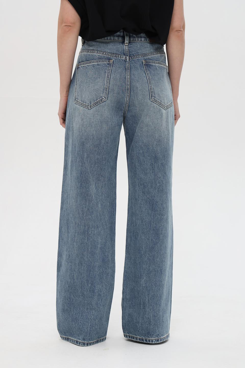 Джинсы Pezzo широкого кроя голубые