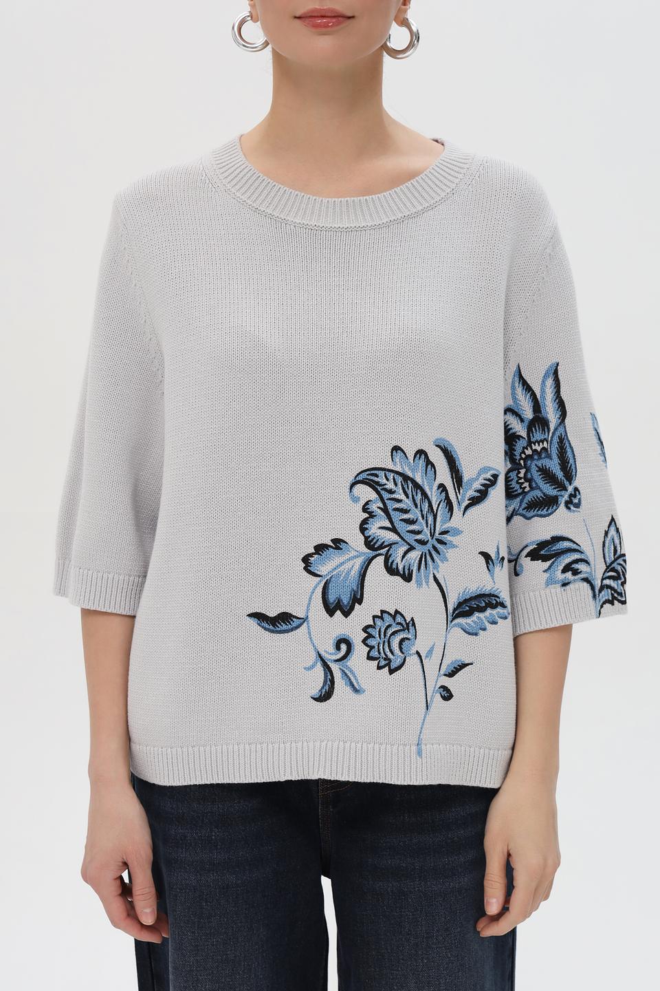 Пуловер Pezzo с цветочным принтом