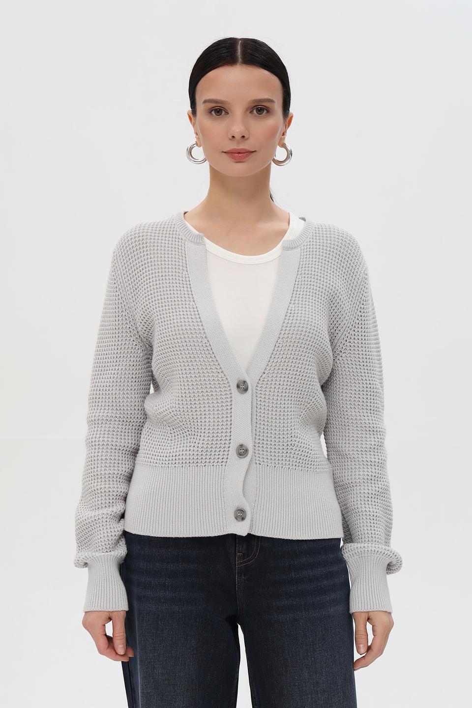 Жакет Pezzo вязаный серый