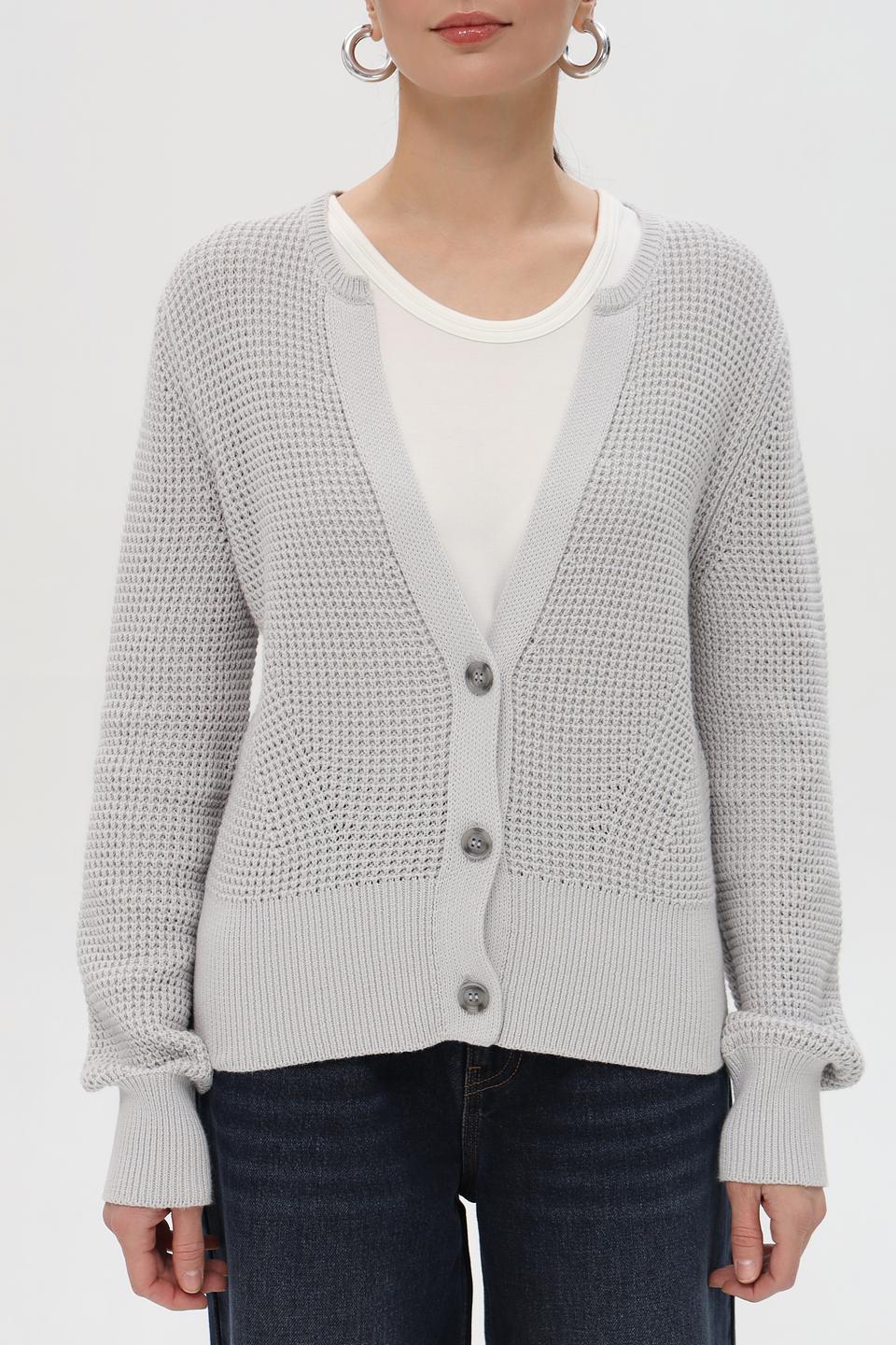 Жакет Pezzo вязаный серый