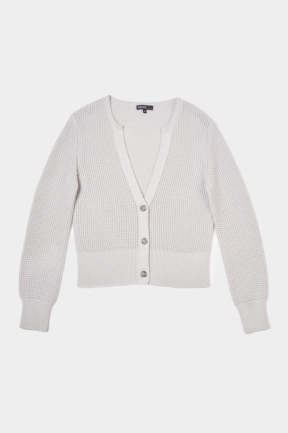 Жакет Pezzo вязаный серый