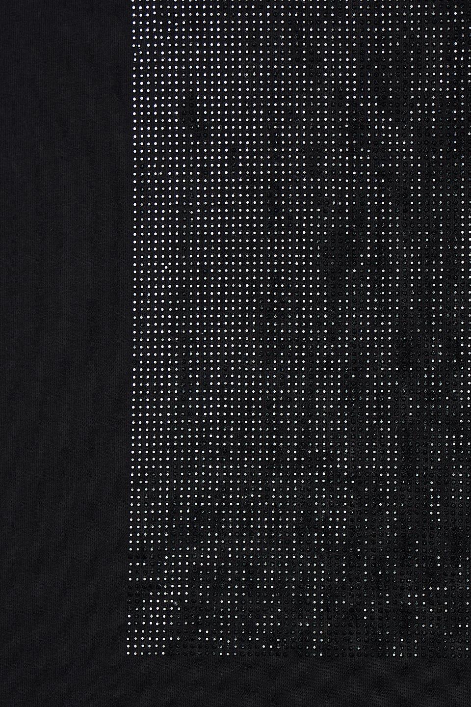 Футболка Pezzo с кристаллами чёрная