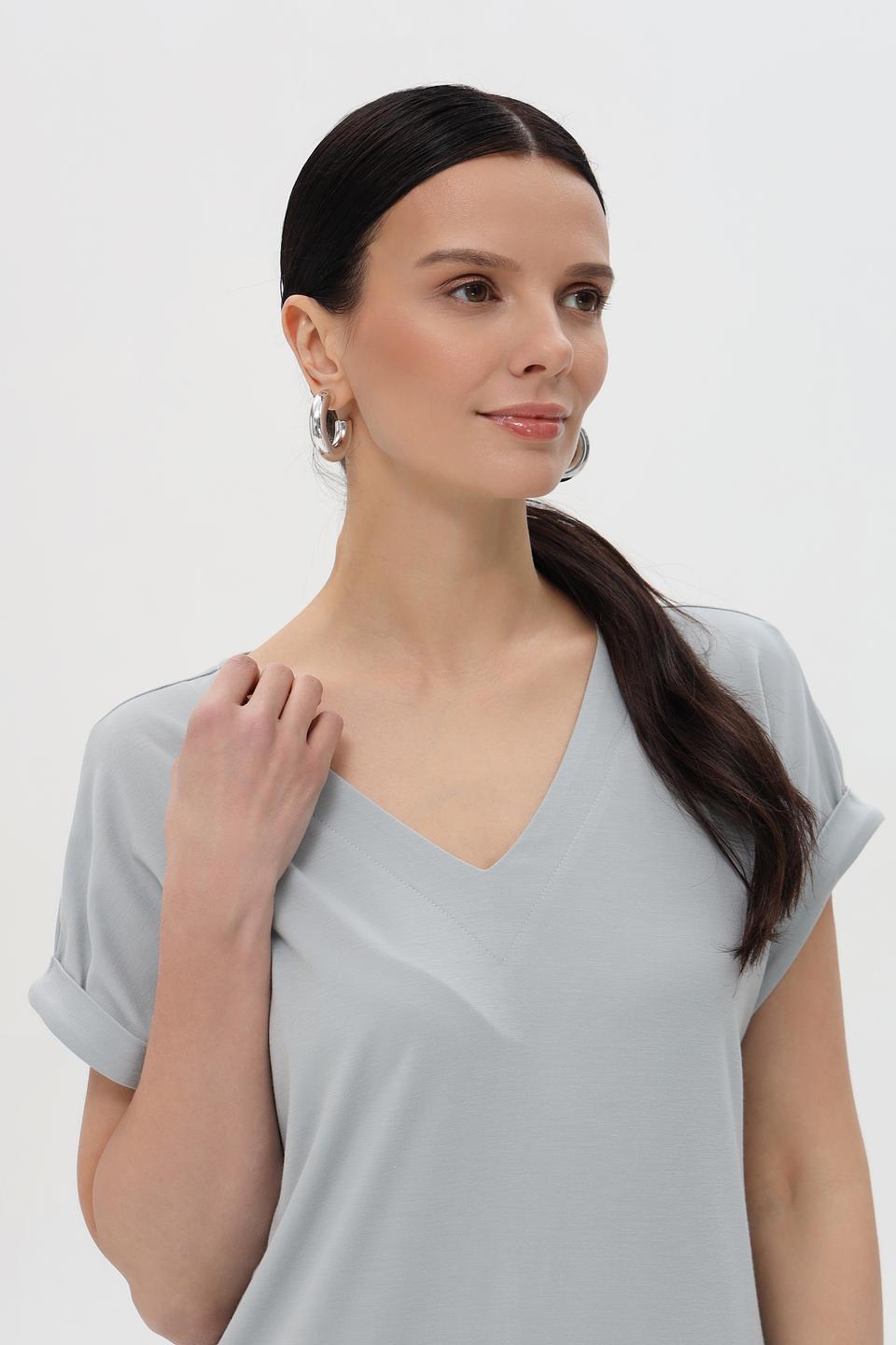 Платье Pezzo серое с рукавами