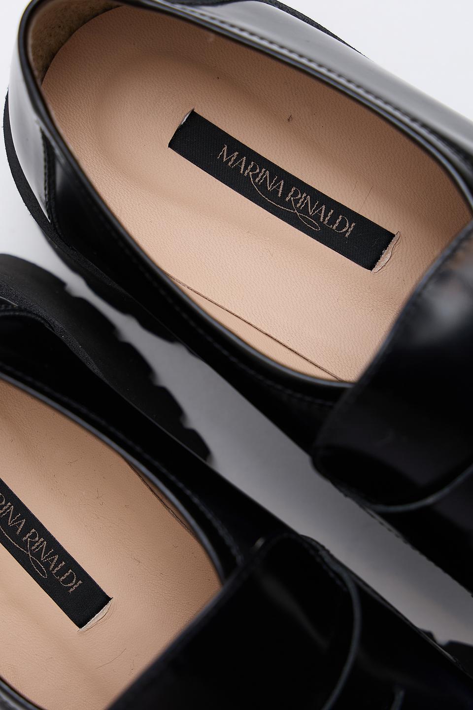 Лоферы Marina Rinaldi чёрные на платформе