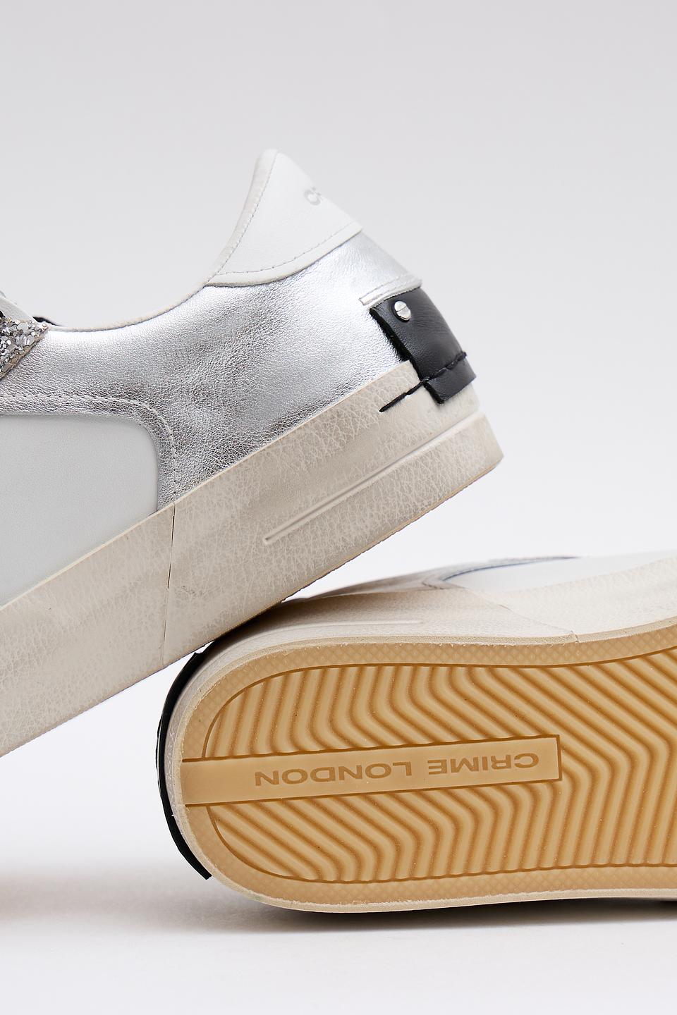 Кроссовки Crime London серебристые