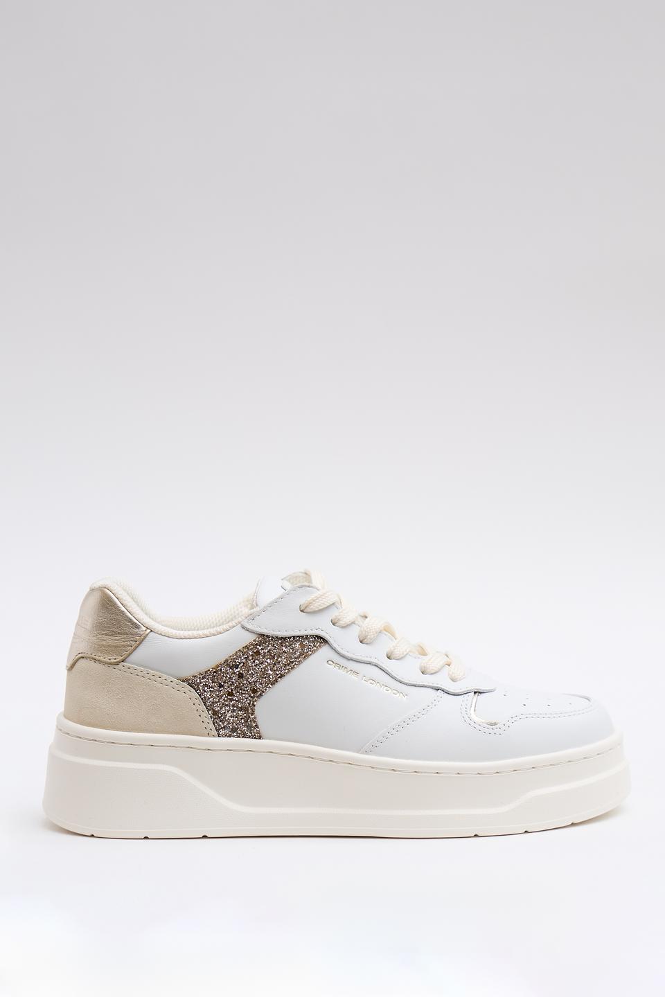 Кроссовки Crime London с глиттером