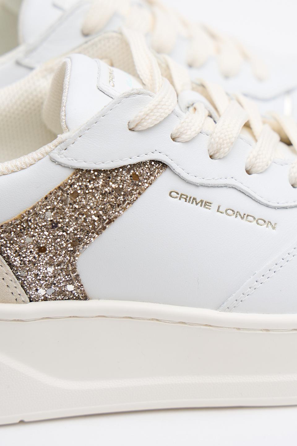 Кроссовки Crime London с глиттером