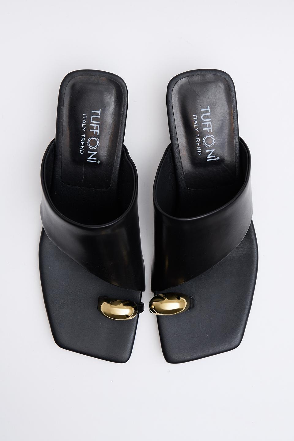 Шлепанцы Tuffoni с золотой отделкой