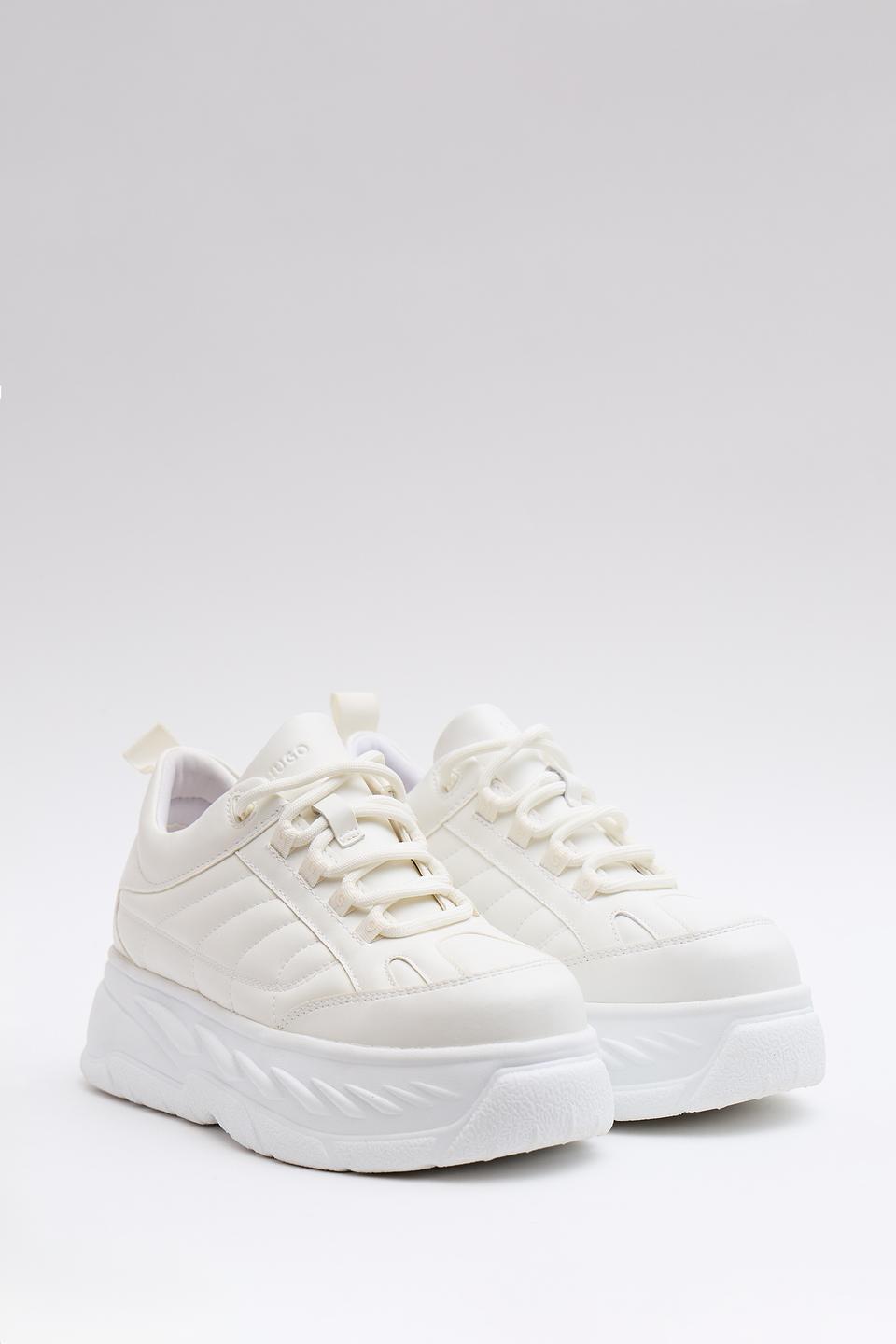 Кроссовки Hugo стеганые белые