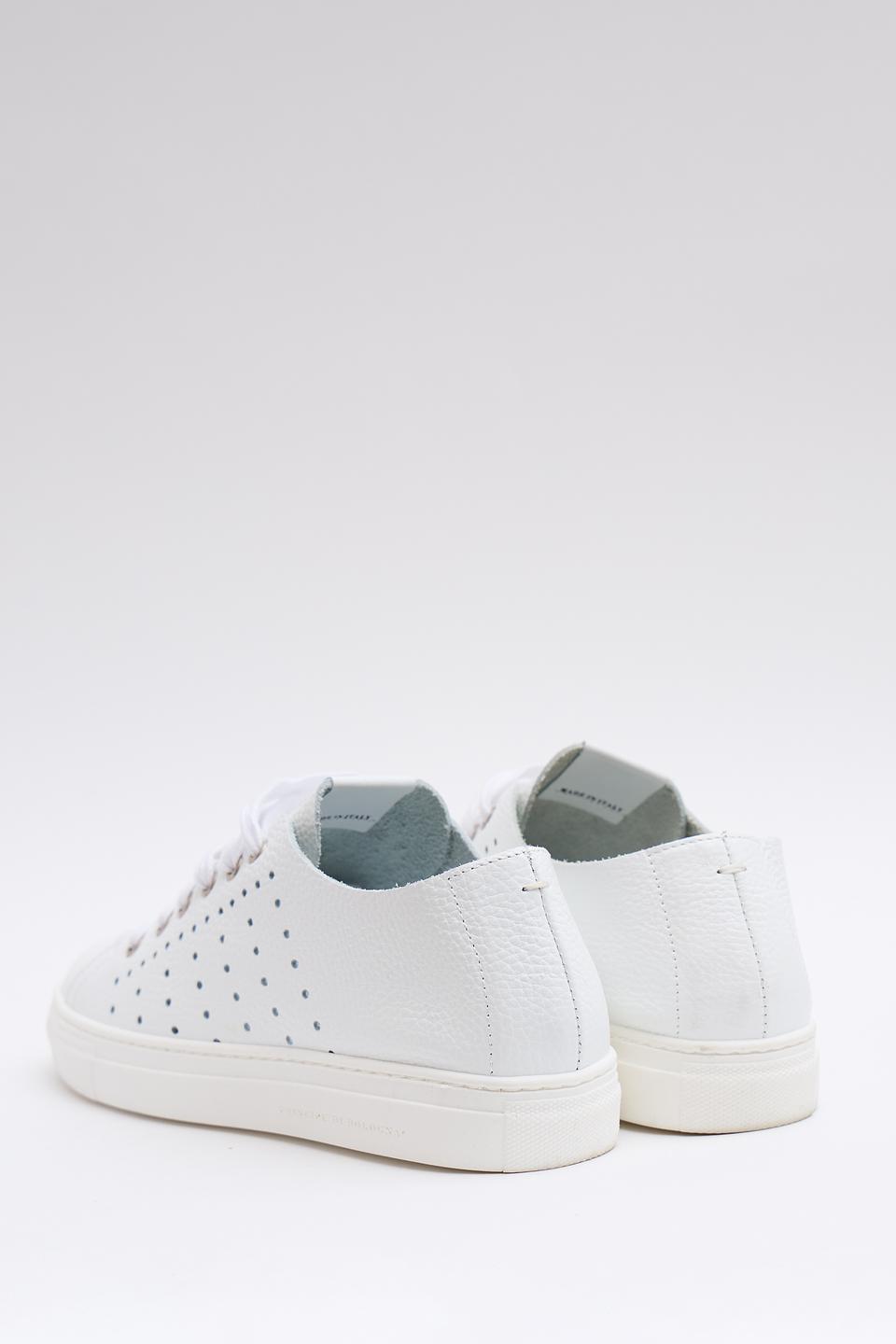 Кеды Principe Di Bologna белые с перфорацией