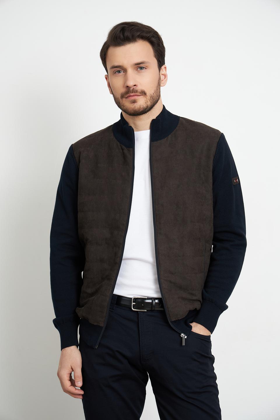 Кардиган Bugatti комбинированный тёмно-синий