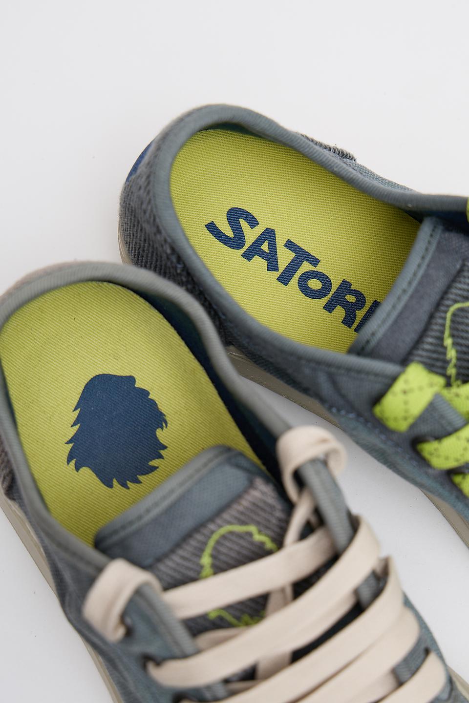 Кеды Satorisan серые с лаймом