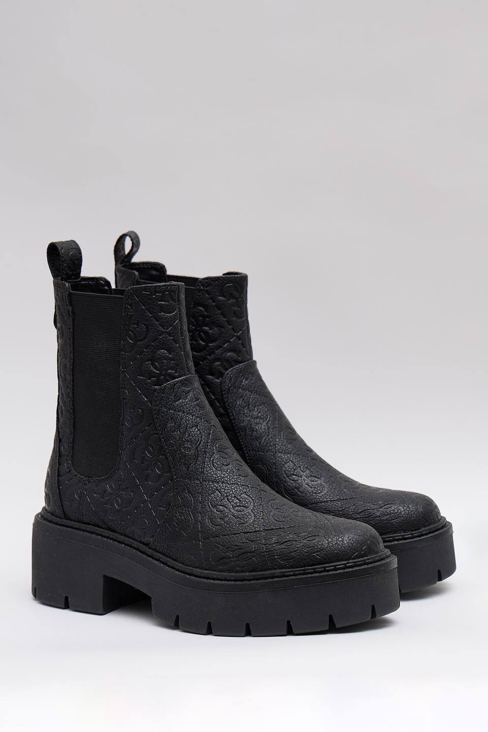 Ботинки челси Guess с тиснением чёрные