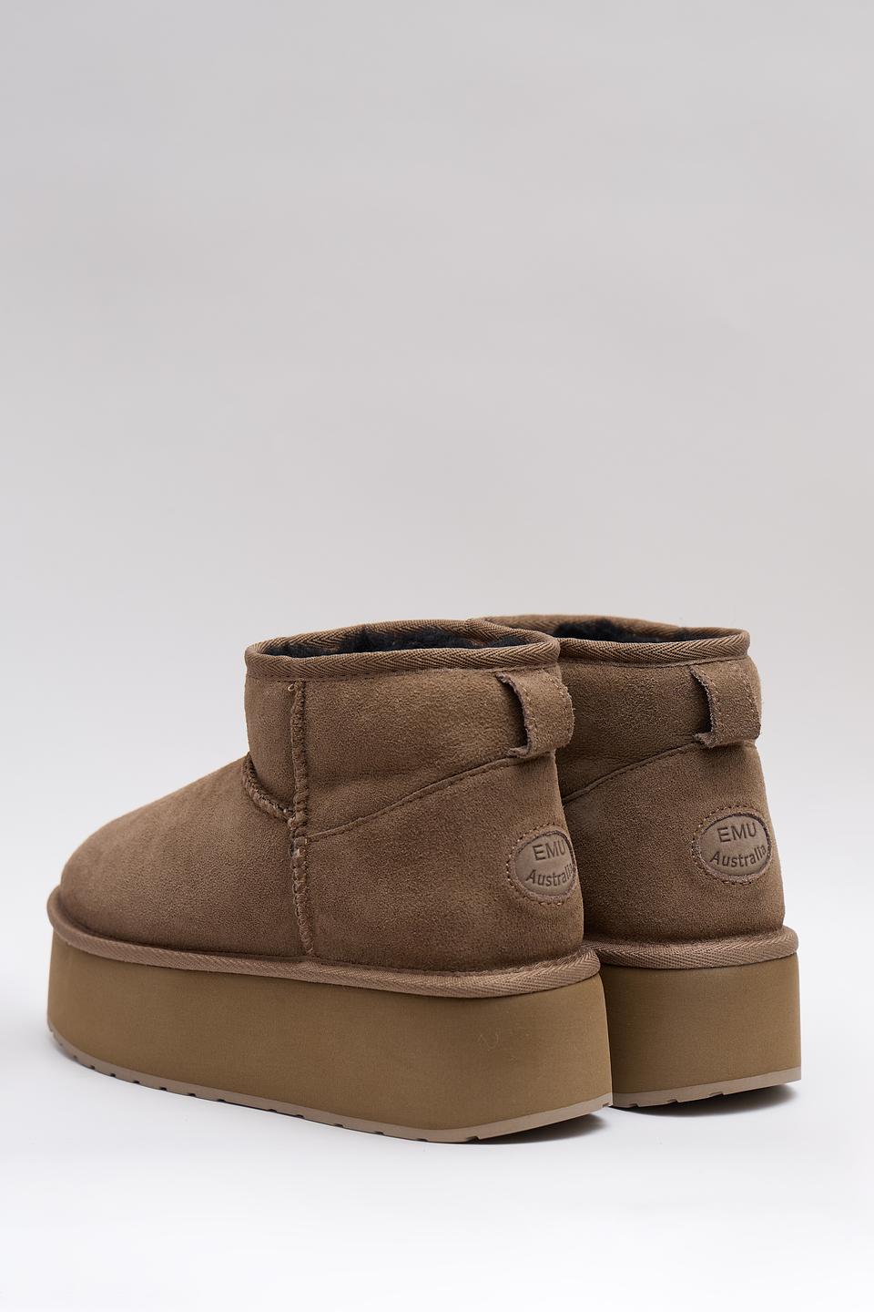Угги Emu Australia на платформе, бежевые
