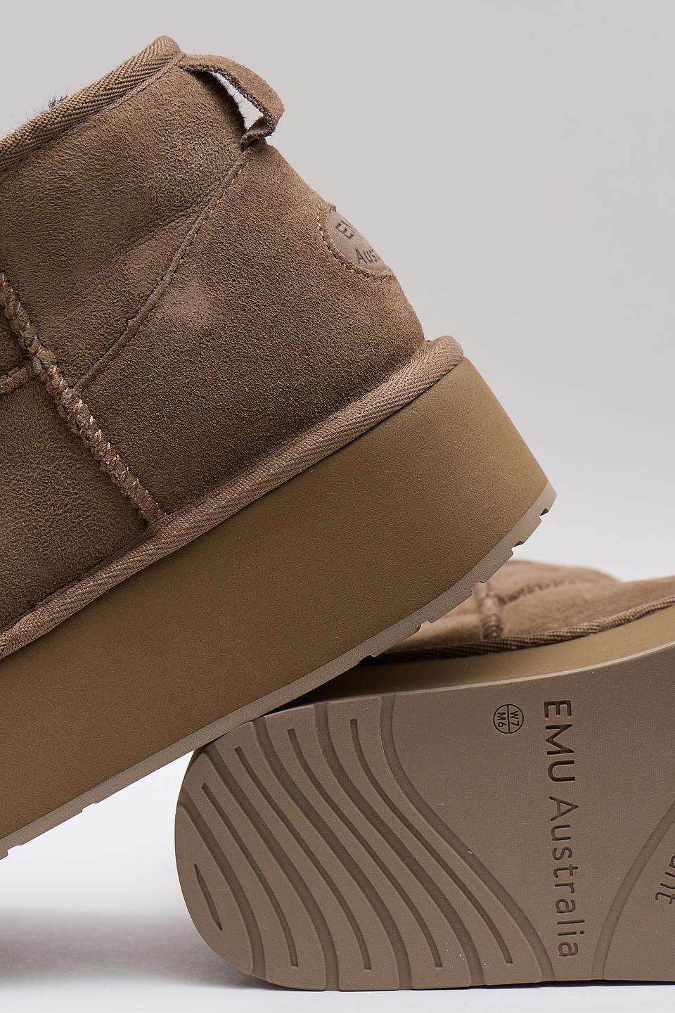 Угги Emu Australia на платформе, бежевые