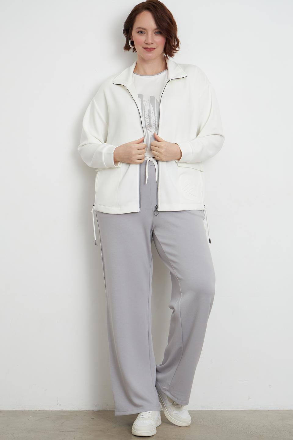 Жакет Lebek на молнии белый