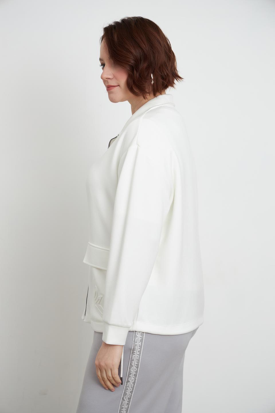Жакет Lebek на молнии белый