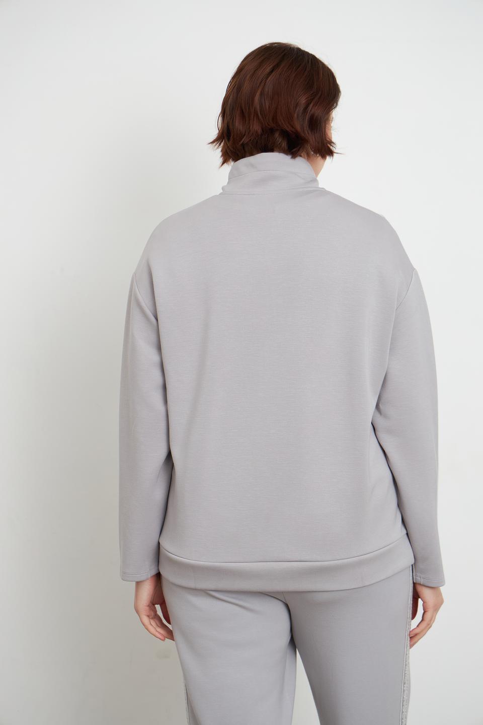 Жакет Lebek полоска серый