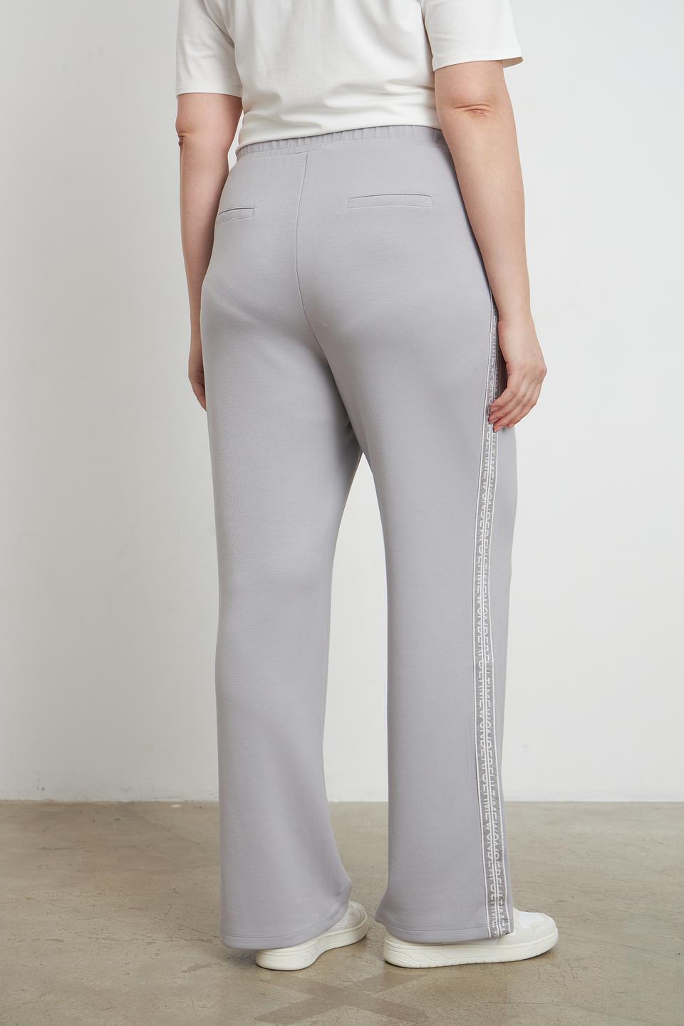 Брюки Lebek серые с полосой