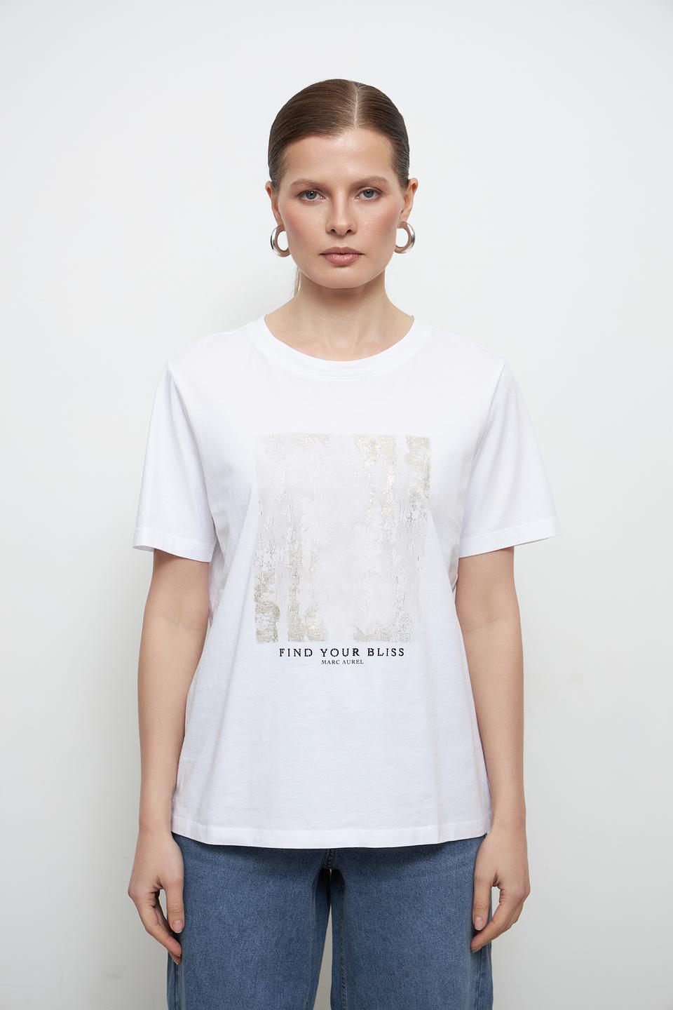 Футболка Marc Aurel с золотым принтом