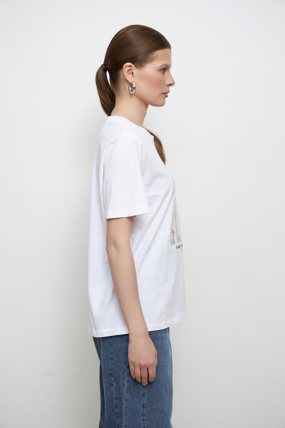 Футболка Marc Aurel с золотым принтом