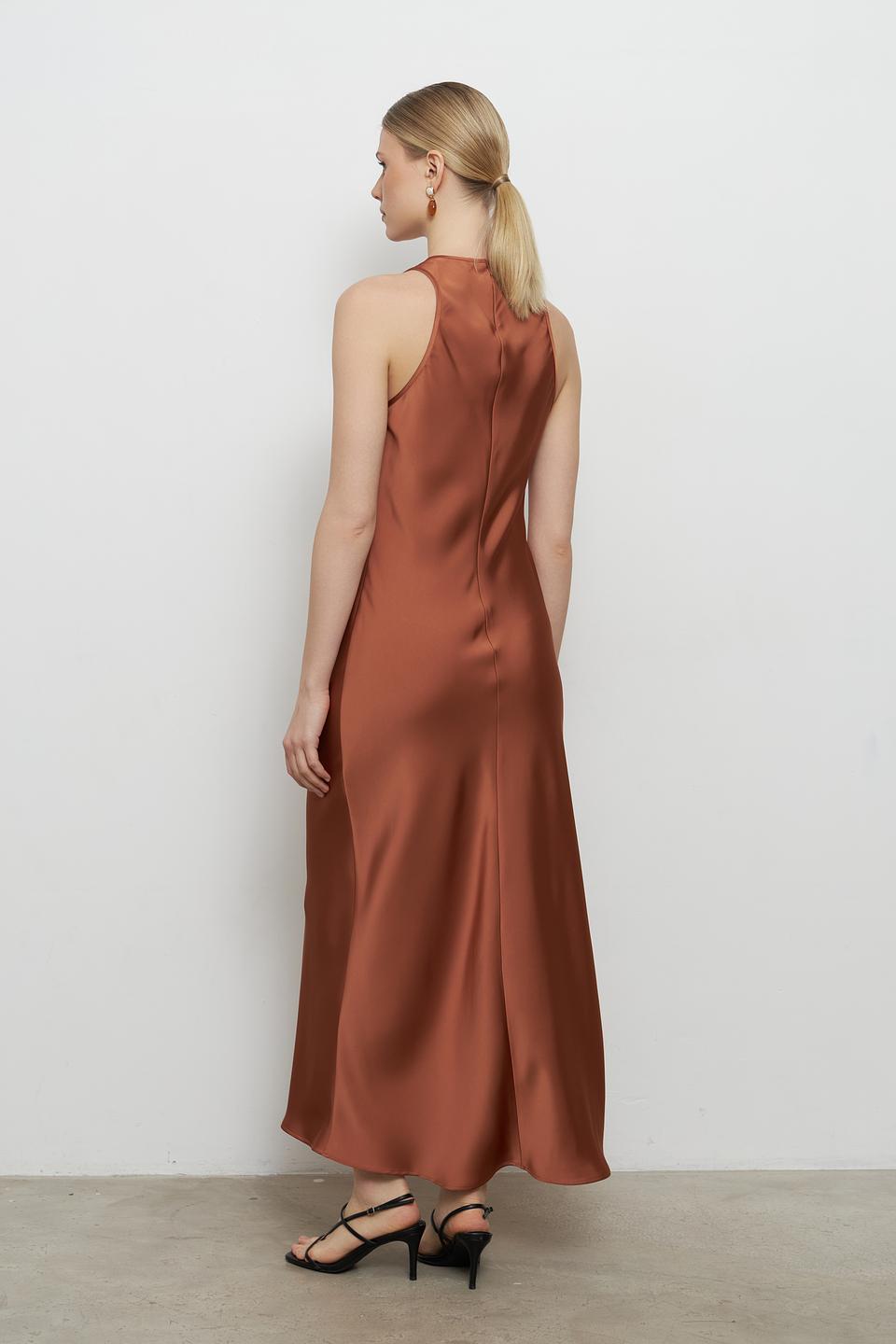 Платье Penny Black Pink атласное терракотовое