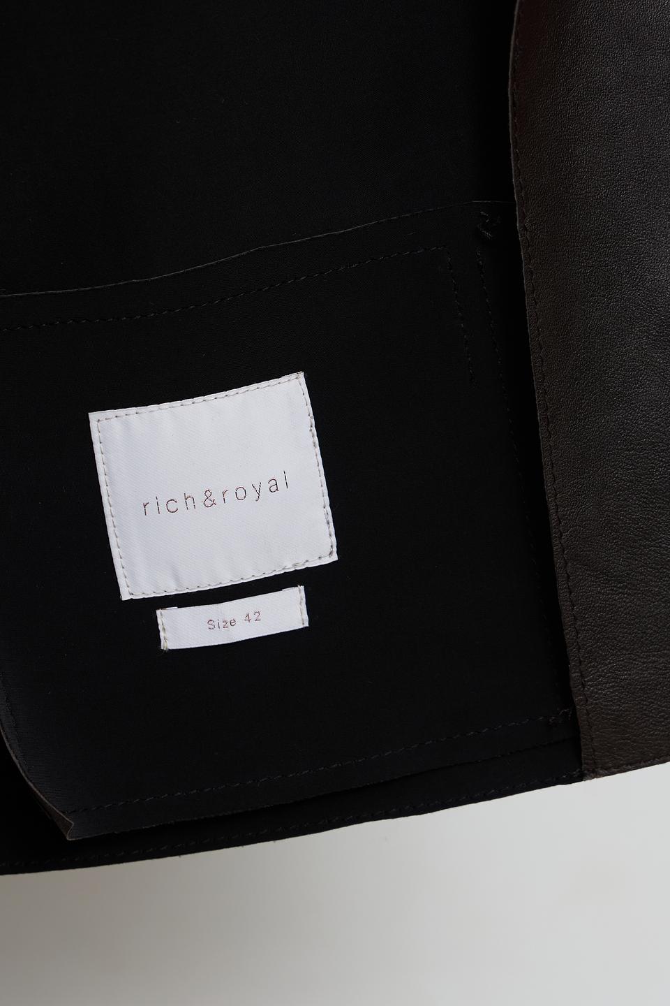 Жакет Rich and Royal кожаный чёрный