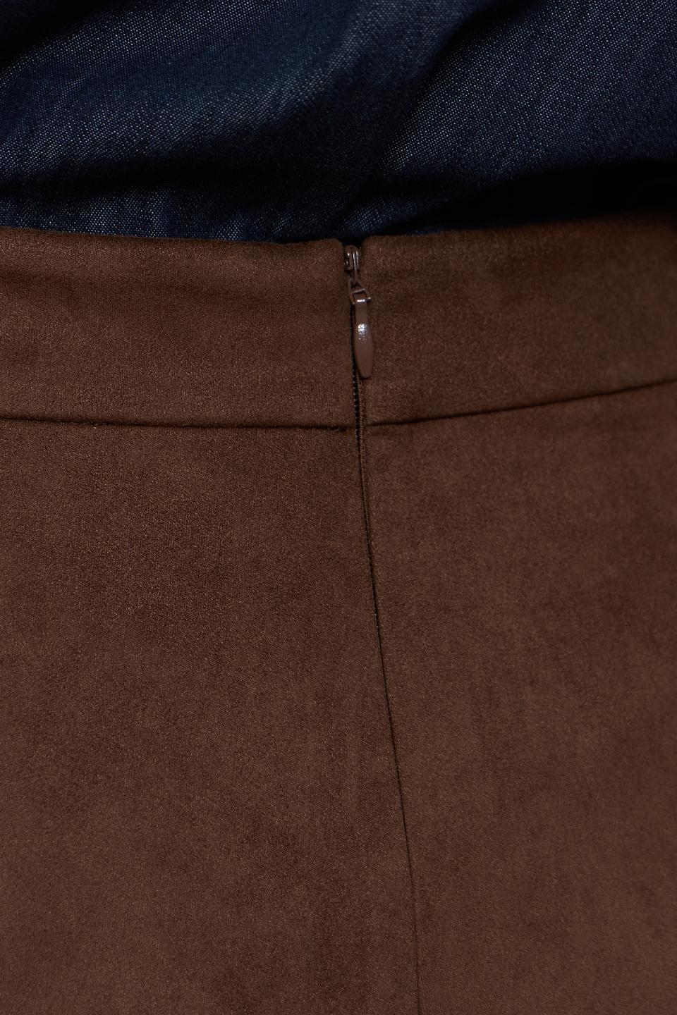 Юбка миди Oui коричневая