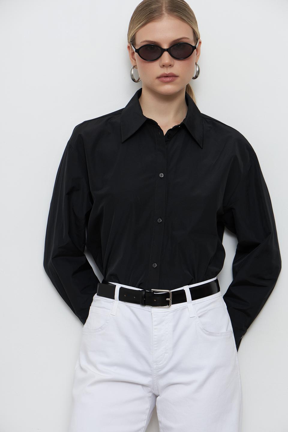 Блуза Penny Black Pink чёрная оверсайз