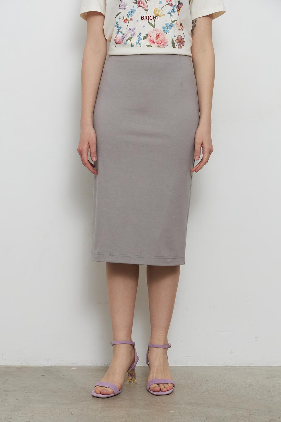 Юбка-карандаш Tricotier серая