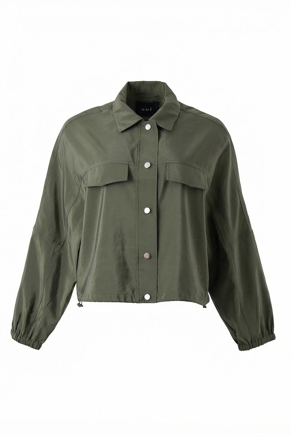 Жакет Oui хаки с карманами