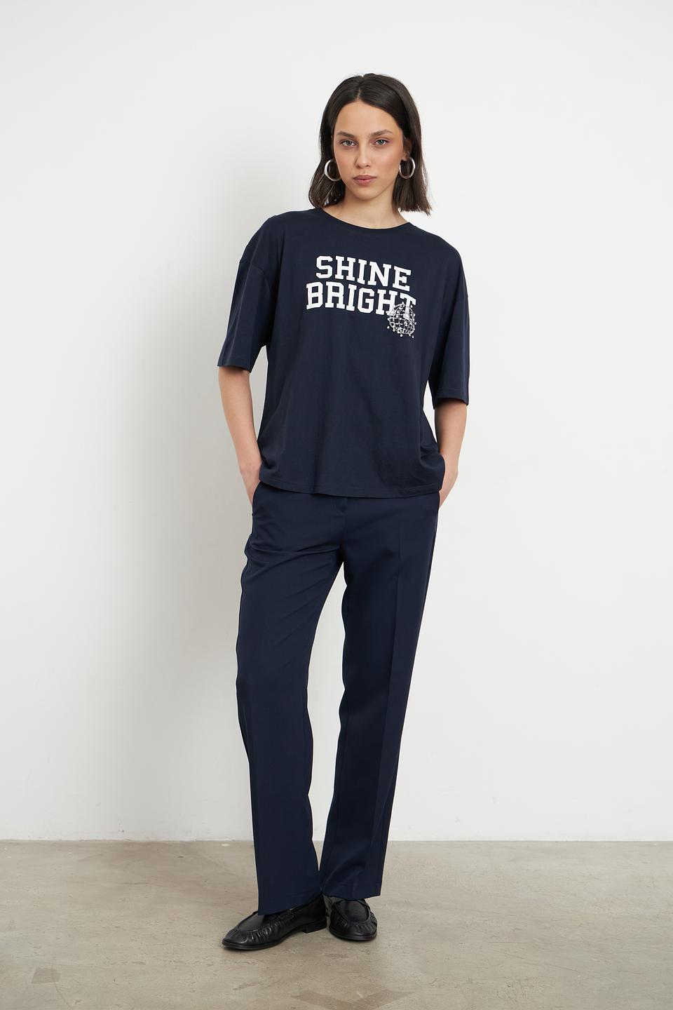 Футболка Marc Aurel Shine Bright темно-синяя