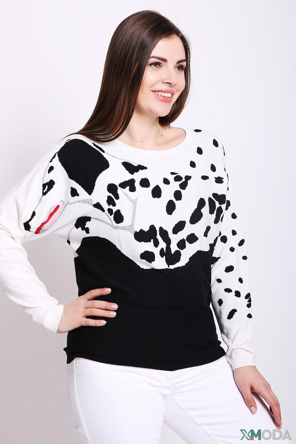 Пуловер Via Appia с принтом далматов