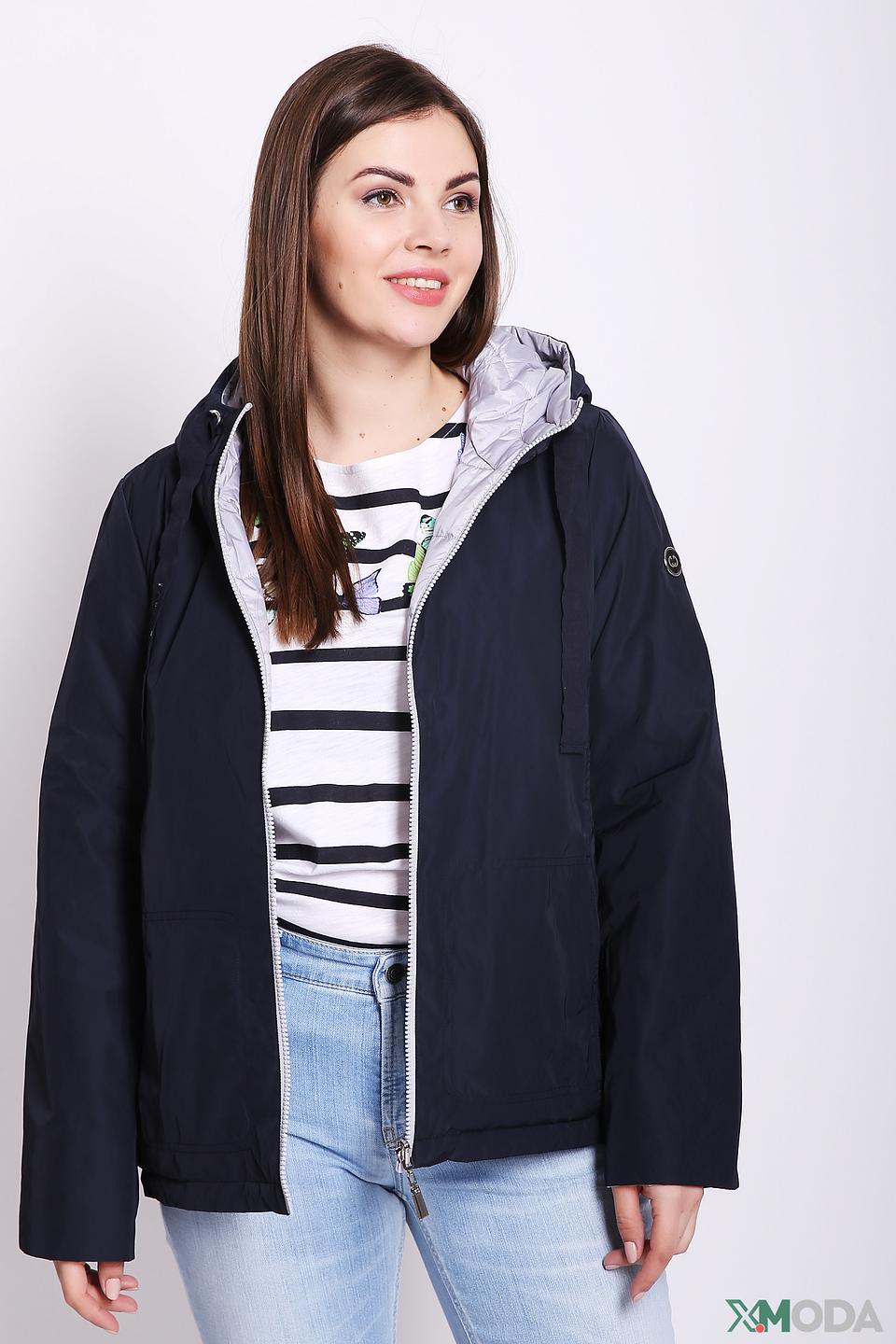 Куртка Gerry Weber двусторонняя, синяя/серебристая, с декором