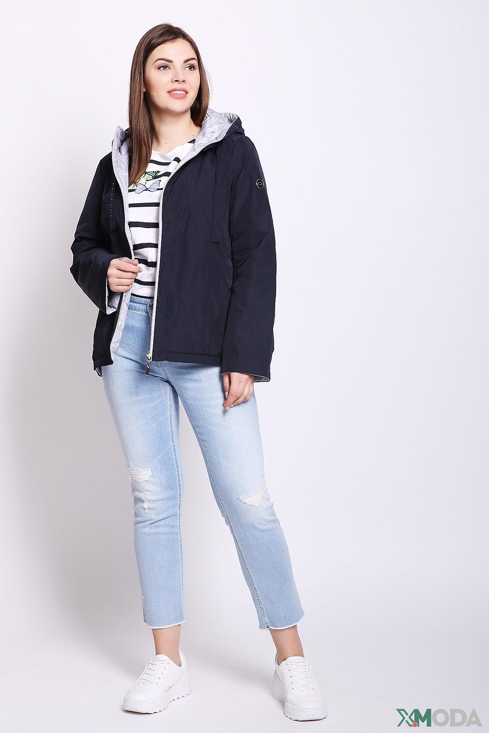 Куртка Gerry Weber двусторонняя, синяя/серебристая, с декором