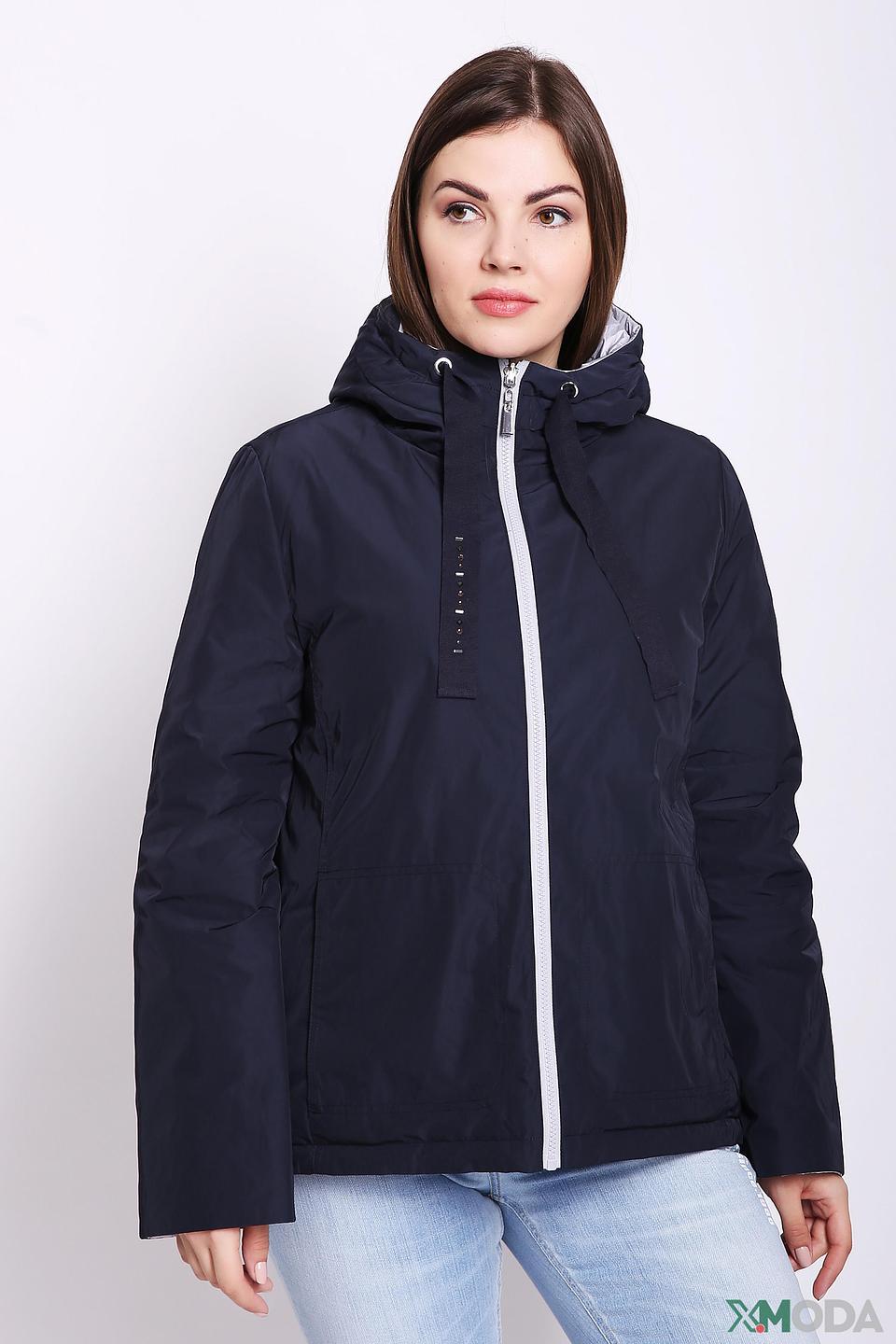 Куртка Gerry Weber двусторонняя, синяя/серебристая, с декором