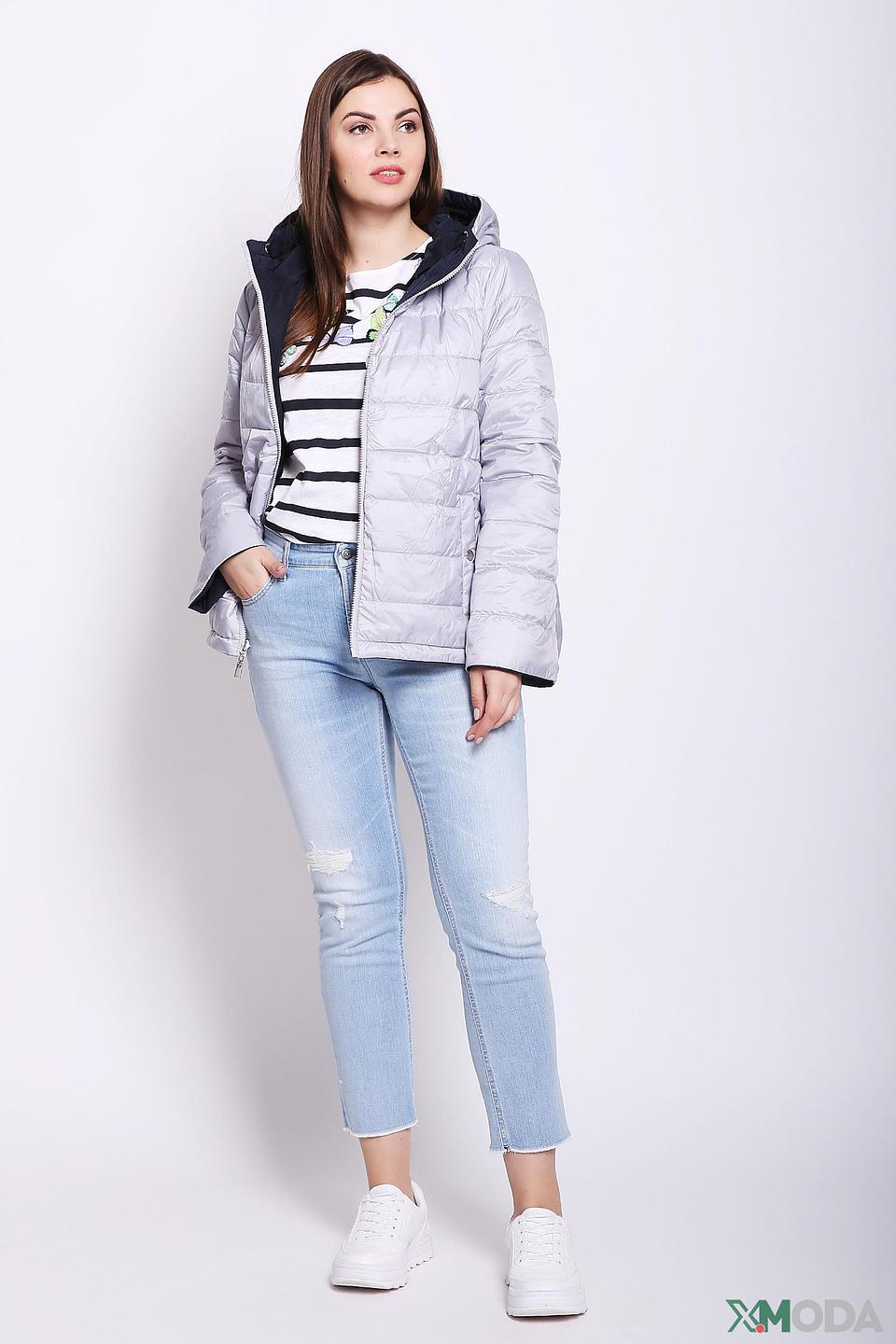 Куртка Gerry Weber двусторонняя, синяя/серебристая, с декором