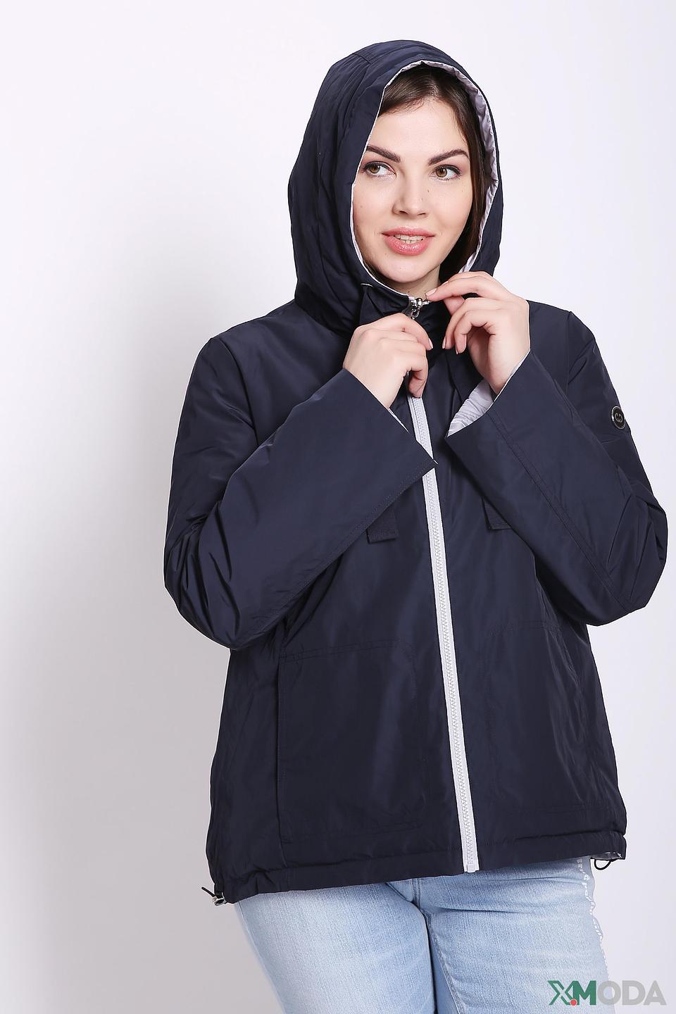 Куртка Gerry Weber двусторонняя, синяя/серебристая, с декором