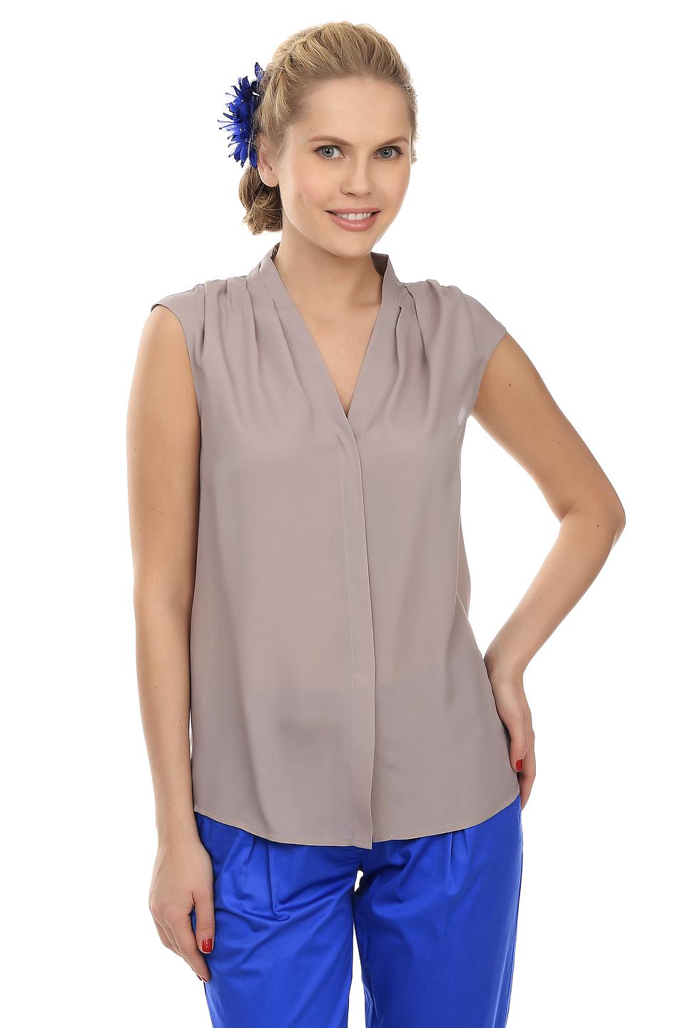 Блуза Just Valeri бежевая с запахом