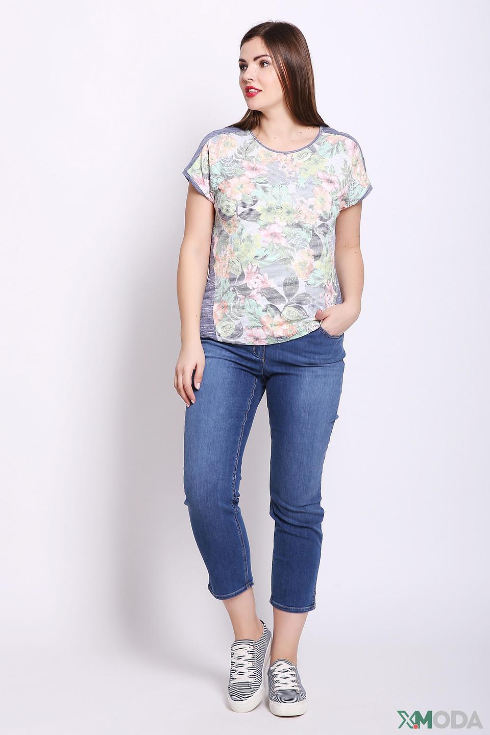 Капри Gerry Weber синие с потертостями
